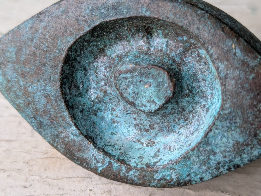 1967 "Antico" Eye by Jerome & Evelyn Ackerman Hand-cast Solid Brass Pull