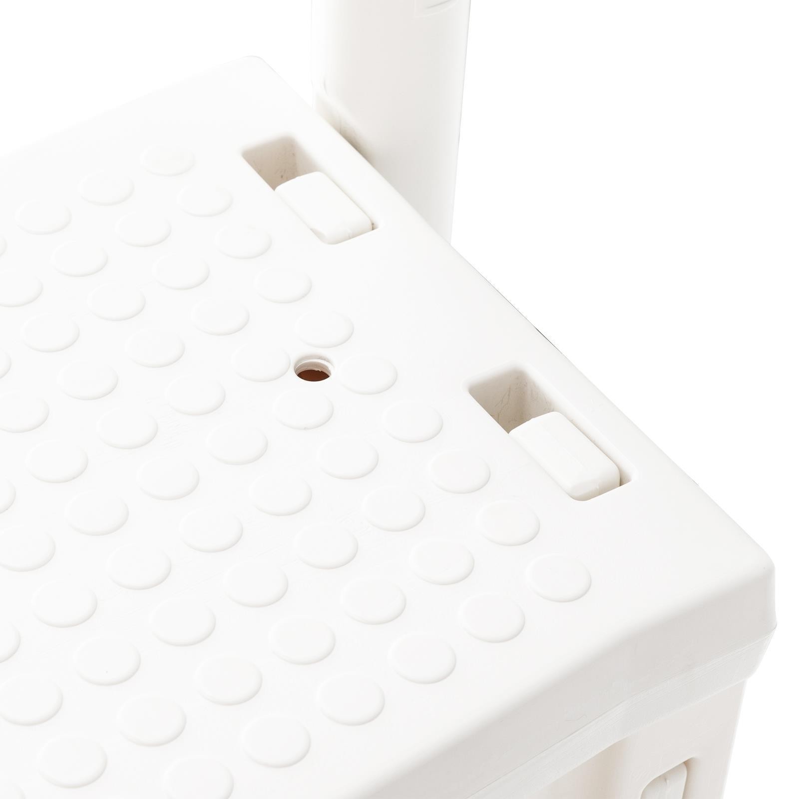 4 Step Swimming Pool Ladder Above Ground Stair Entry System with Handrails White