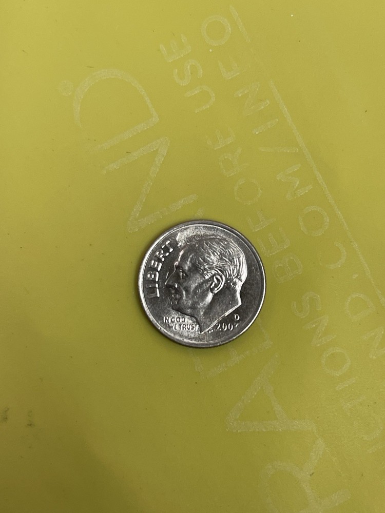 2003 D Dime Strike Error Weak 3 Appears As A 7