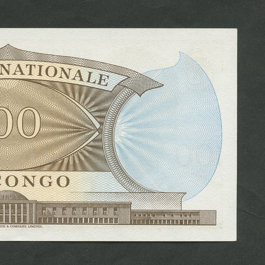 ZAIRE CONGO 100 francs note 1961 Krause 6 Uncirculated Banknotes