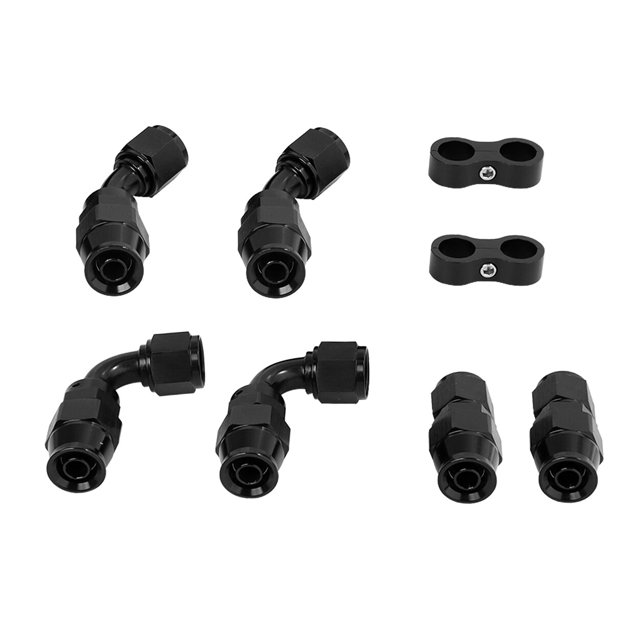 Nylon PTFE Fuel Line Hose Fittings Kit 4AN 6AN 8AN 10AN E85 Braided 10FT 20FT