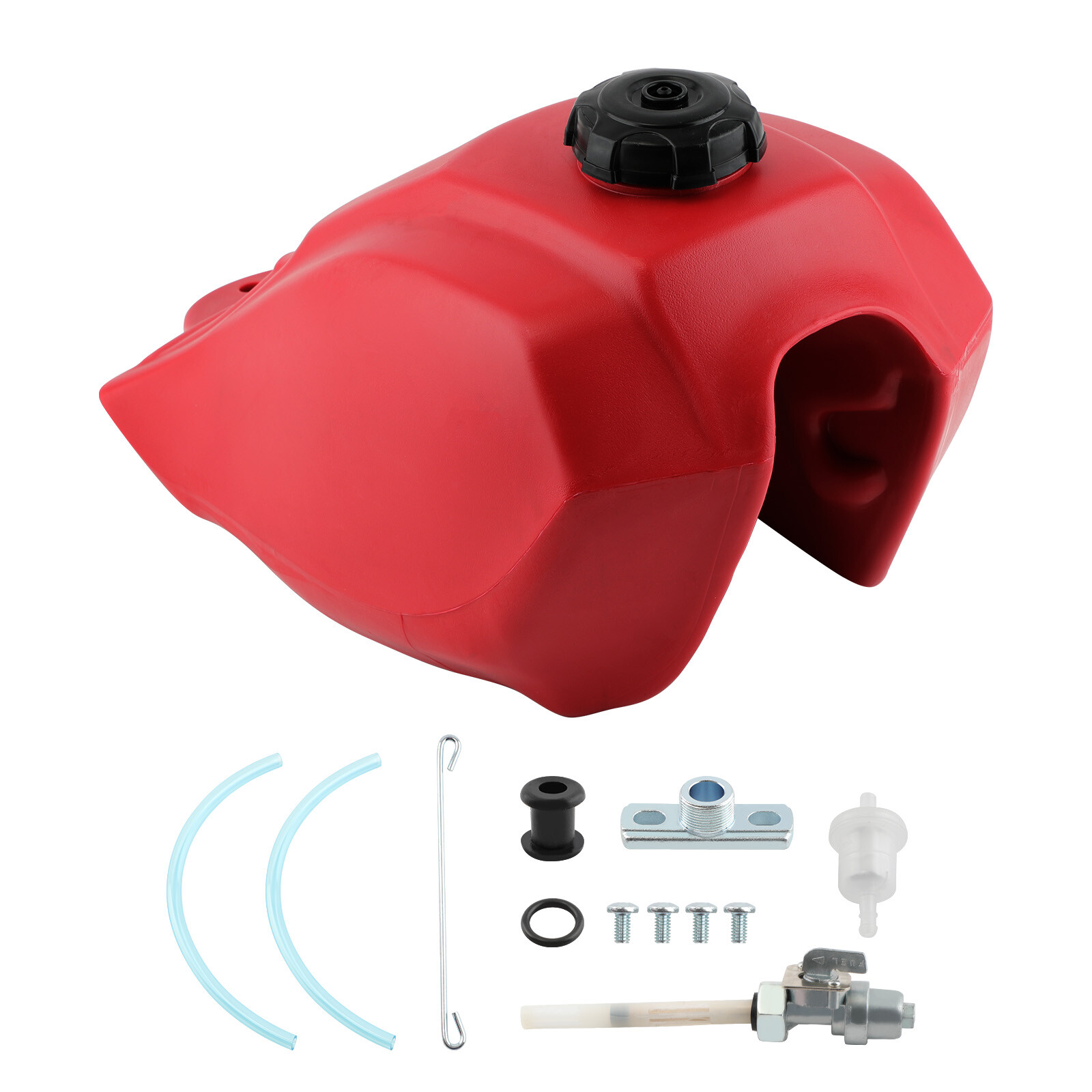 Plastic Gas Fuel Tank Kit for Honda ATC 250 ES Big 1986 1987 Red FT49050