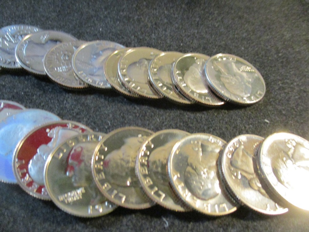 32 PROOF WASHINGTON QUARTERS 68-S - 81-S MIXED DATES