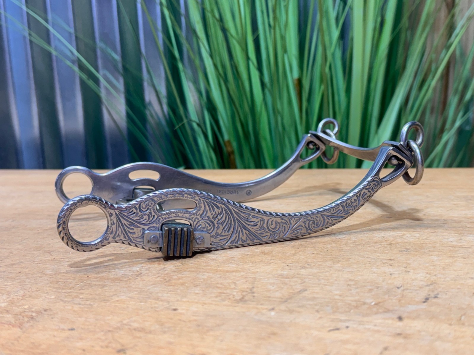 SLIESTER Engraved Surgical Steel Copper Hooded Western Cricket Bit ~ 4 1/2"