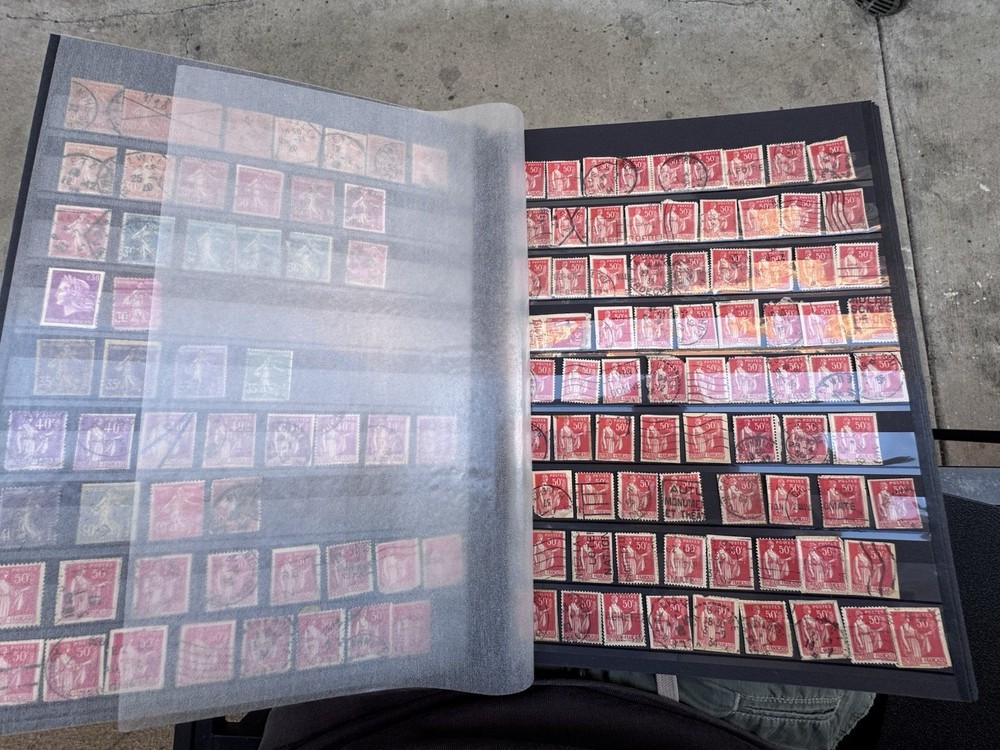 32 Page Great Condition Stockbook Glassine Interleaf Chock Full Of Stamps