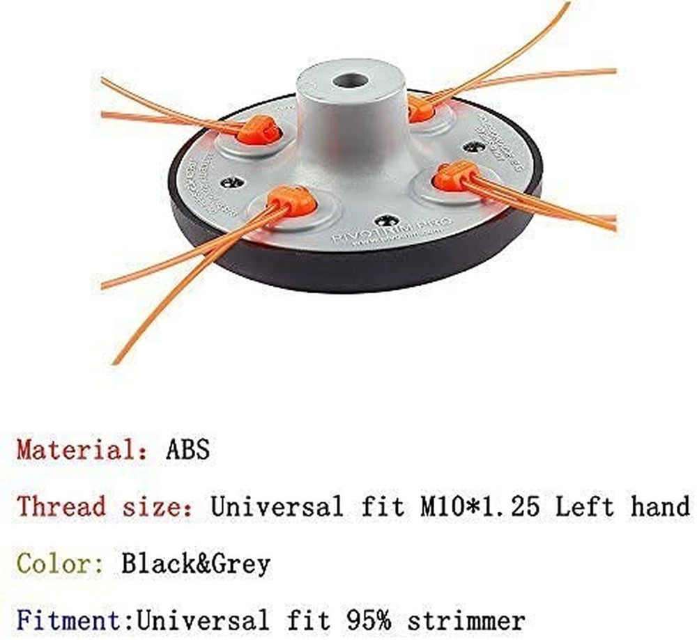 Universal String Trimmer Attachment Head Easy Load for Brushcutter Weed Eater...