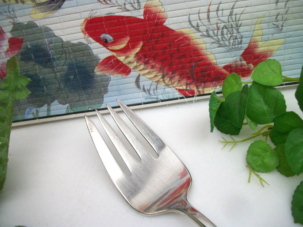 Reed & Barton SILVER BLOSSOM Silverplate Cold Meat Serving Fork 1955