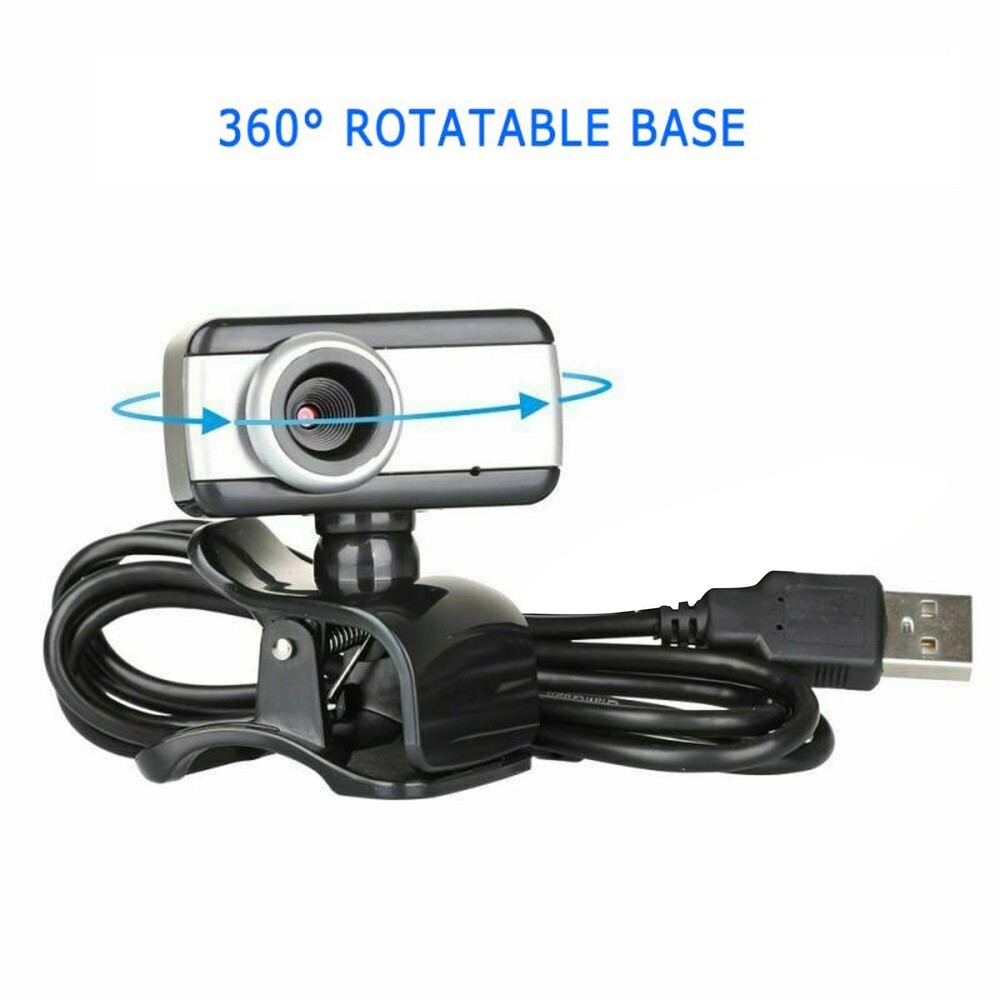 480P 360 Degree Resolution Webcam USB 2.0 Web Camera Built-in Microphone