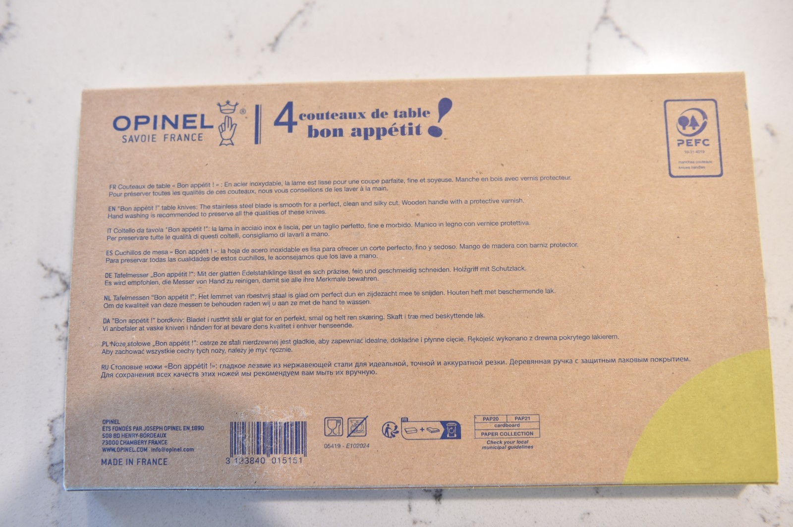 Opinel 4Pc. Steak Knife Set NEW !!