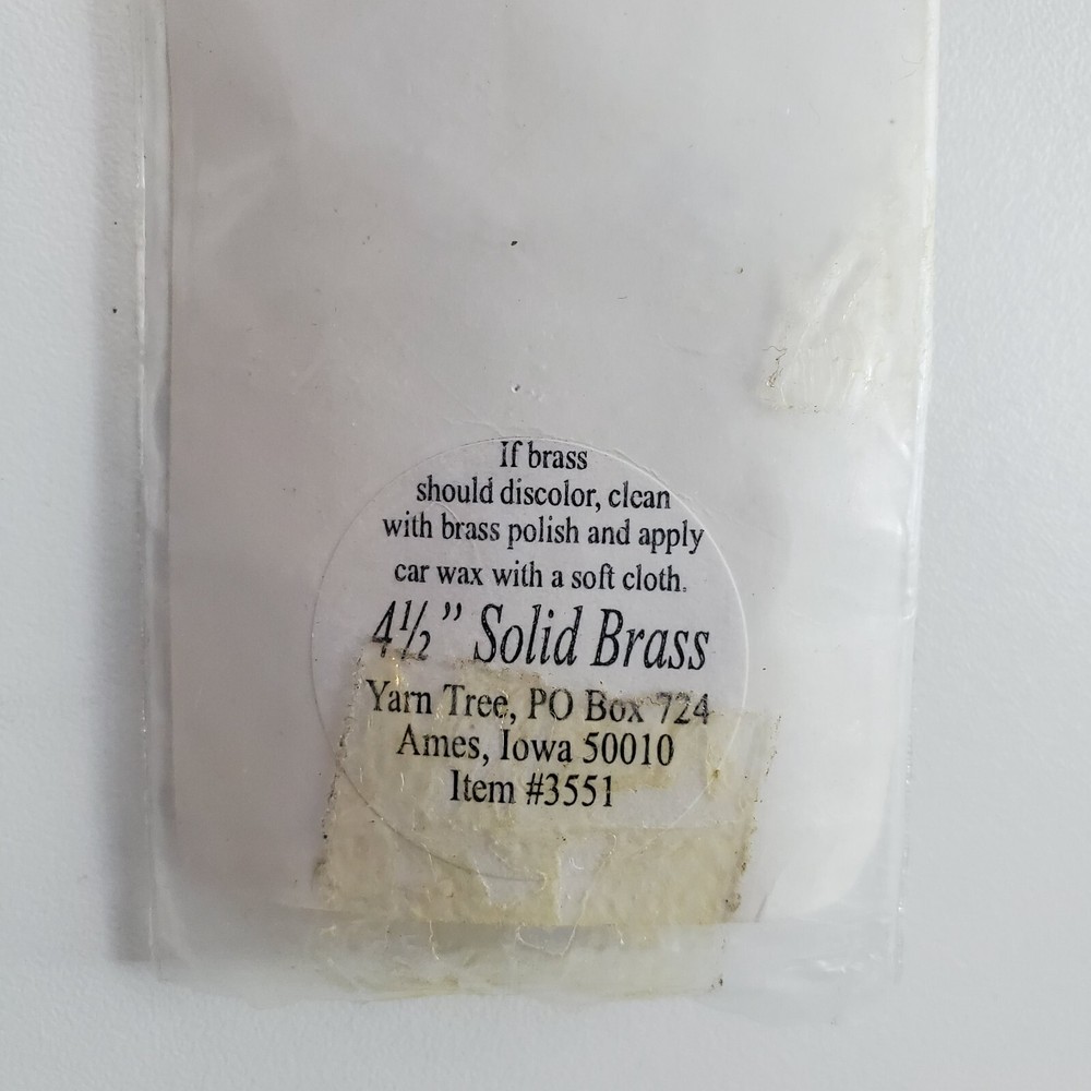 Solid Brass Bellpull Hardware from Yarn Tree Item 3551 4.5" Vintage