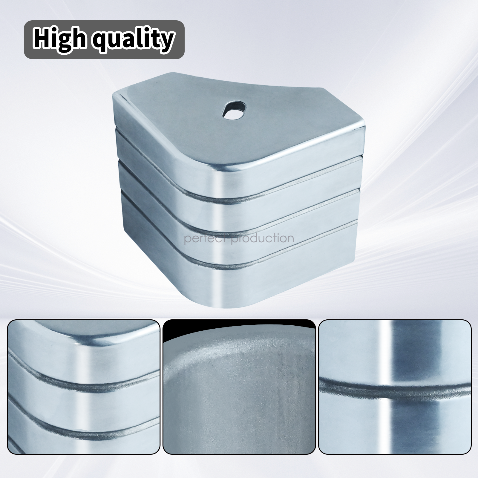 2×Crest Style Corner Cap Casting Pontoon Aluminum Deck Corner # Crest PA