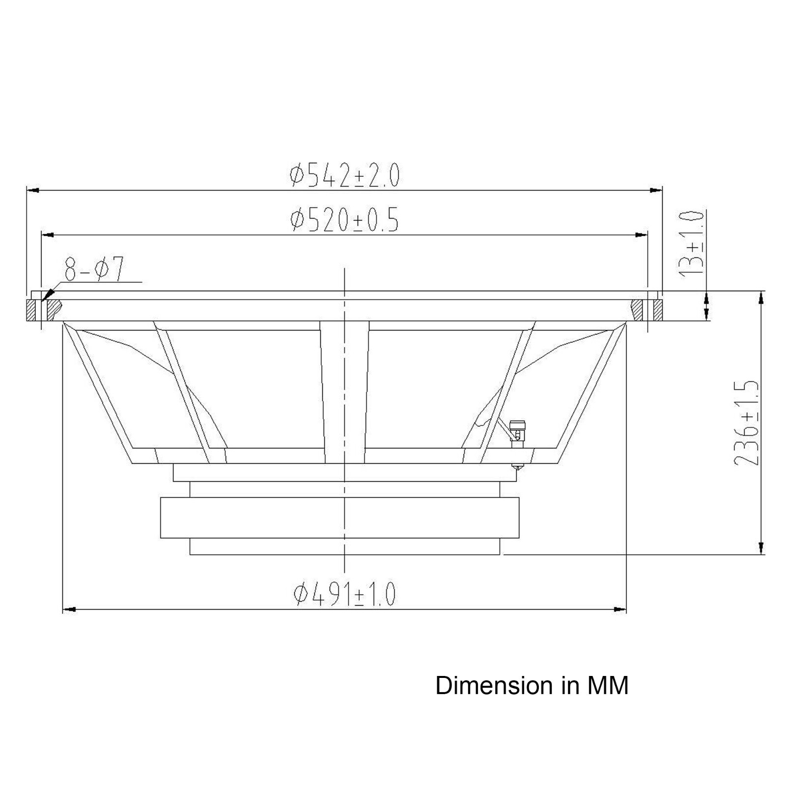 Sound Town 21" Cast Aluminum Frame Woofer 1000W Low Frequency Driver STLF-21500A