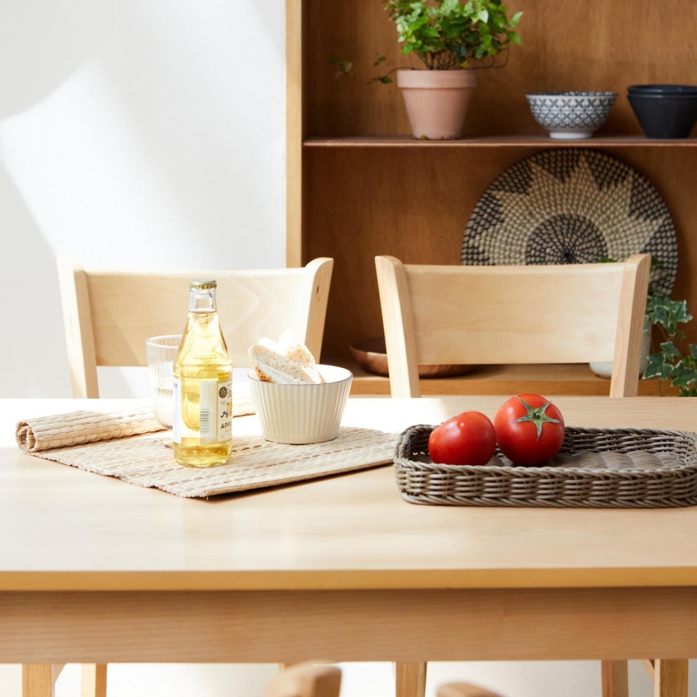 Cabin 45.3" Wooden Dining Table/Small Rectangular Modern Farmhouse Solid Wood...