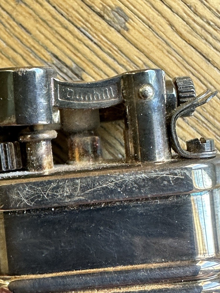 dunhill unique lighter Tin Can Silver Plated Cigar 2003