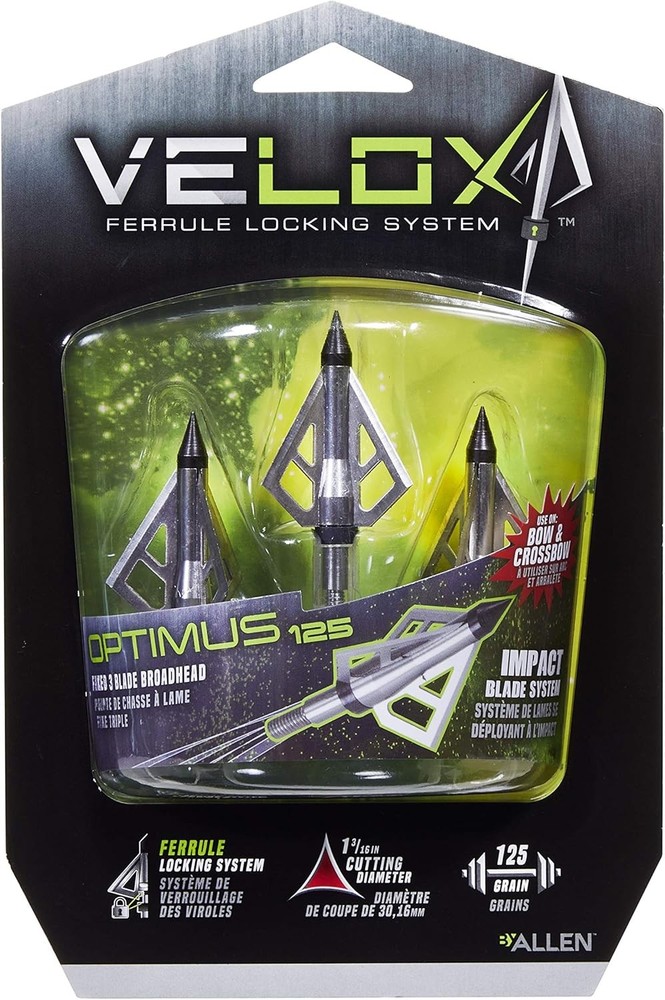 Razor Sharp 125 Grain Three Blade Grizzly Broadhead (3 Pack)