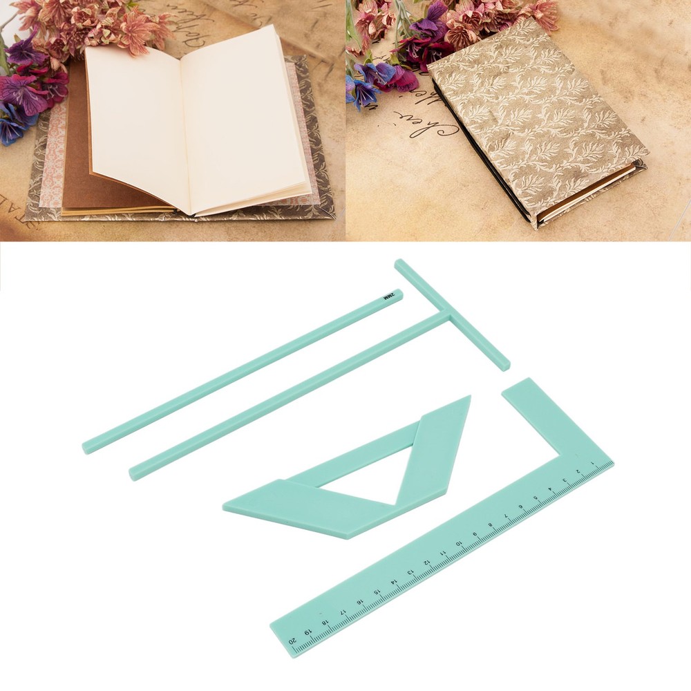 Complete Bookbinding Ruler Kit Acrylic Multifunctional Book Cover Maker Kit WT