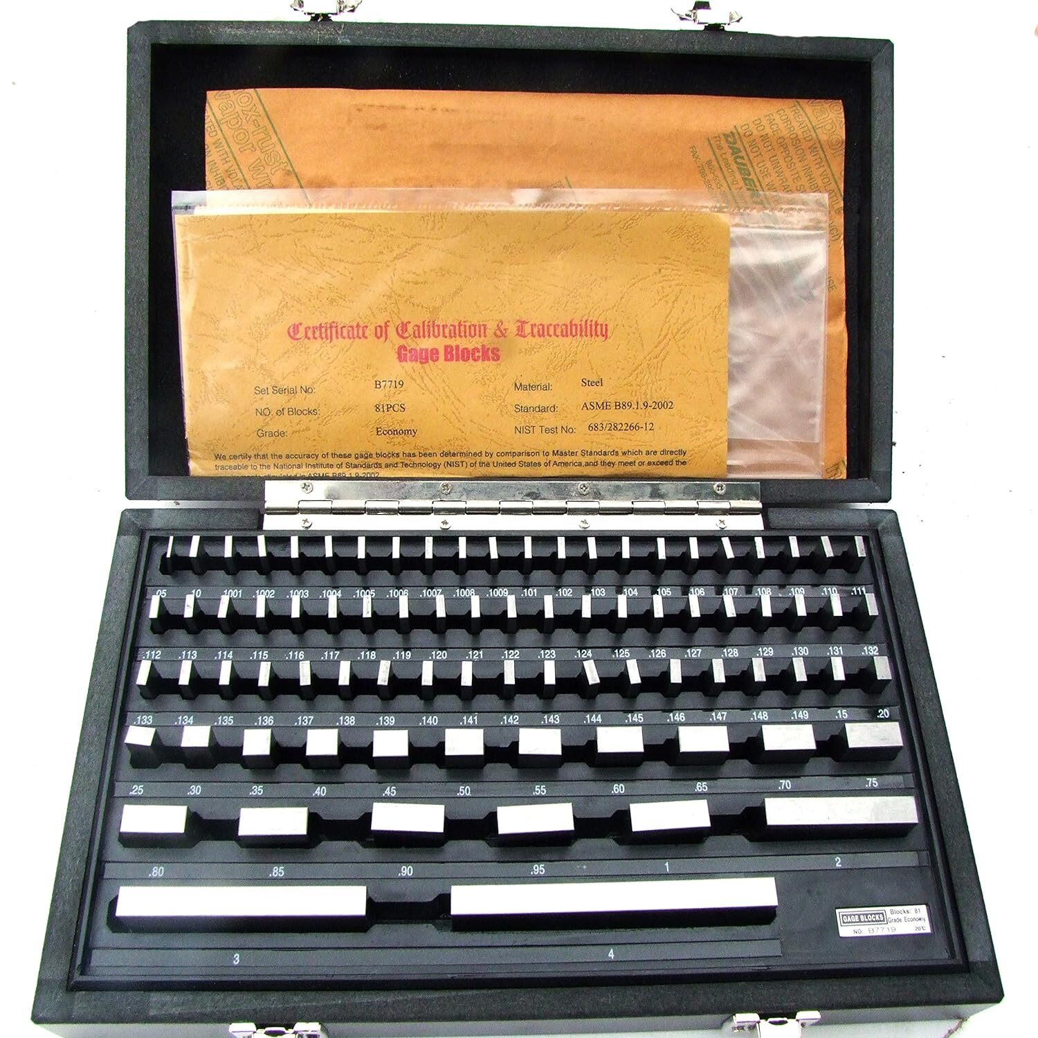HFS 81PCS Grade B Gage Gauge Block Set - Calibration Tool for Precision Measure