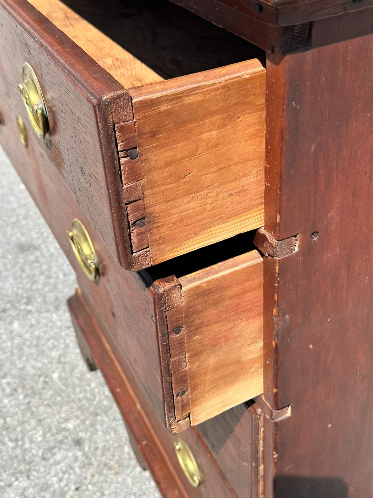 Antique chippendale chest dresser farmhouse country 18th country