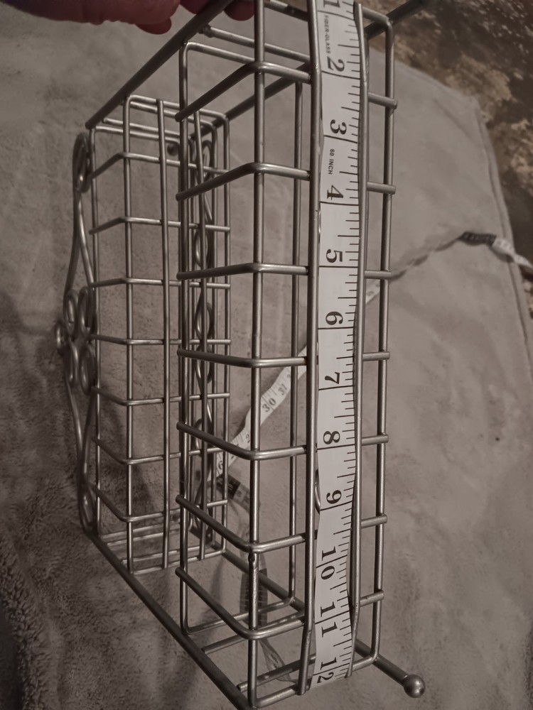 Silver Metal Wall Mounted 2-Tier Spice Rack Rectangular 12 Inch