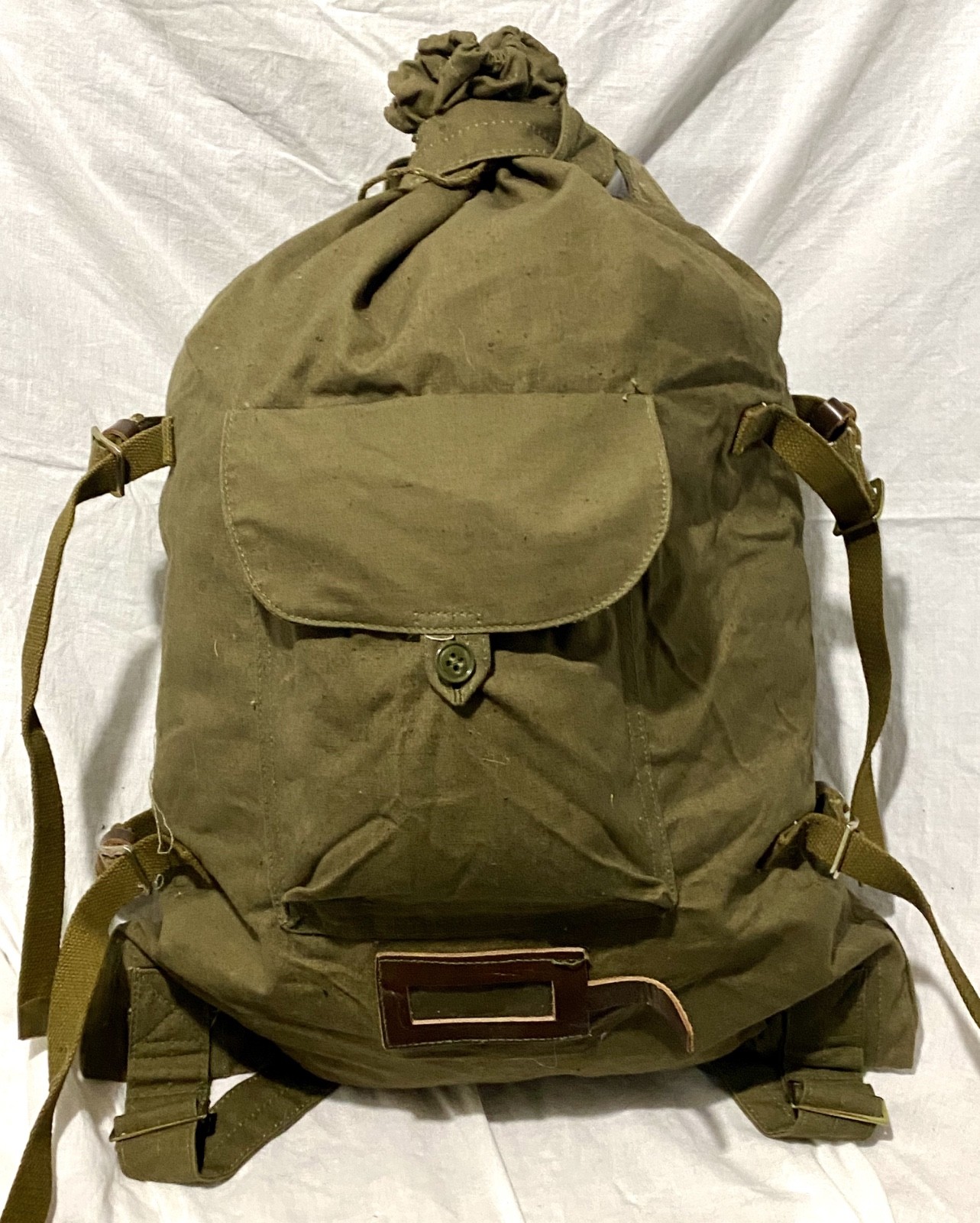 Genuine Soviet Russian Red Army Soldier Canvas Backpack Rucksack Veshmeshok USSR