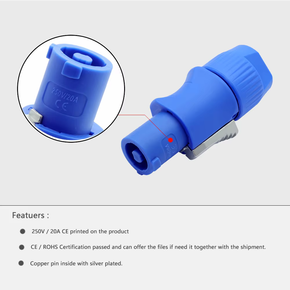 5 EACH NAC3FCA & NAC3FCB Neutrik Style PowerCON Cable Connector Replacement