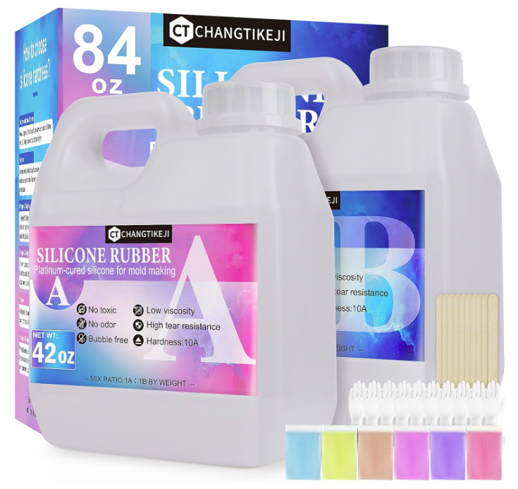 CHANGTIKEJI Silicone Mold Making Kit84OZ Super Elastic Liquid Silicone for Mo...