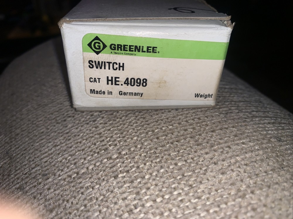 New Greenlee Switch HE.4098, 1-pack Greenlee Textron