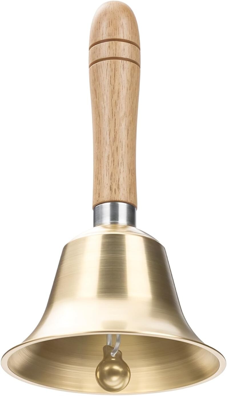 Super Loud Hand Bell - Solid Brass Call Bell for Elderly at Home