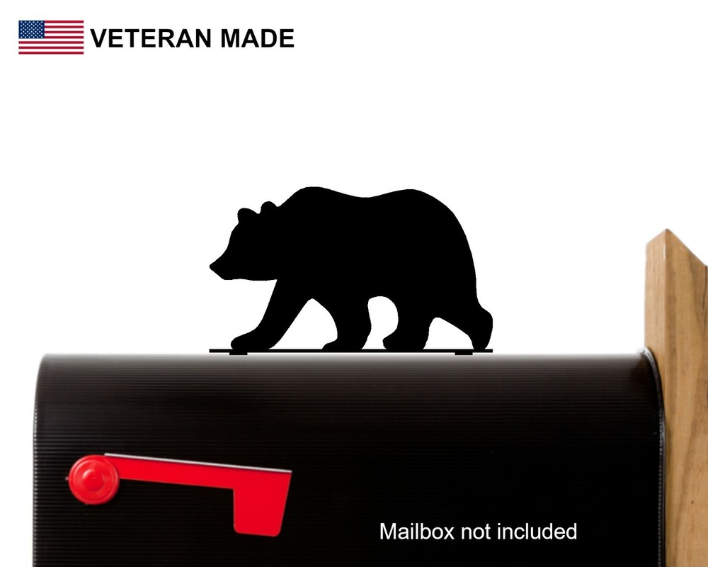 Bear Mailbox Topper, Decorative Bear Mailbox Top Sign,