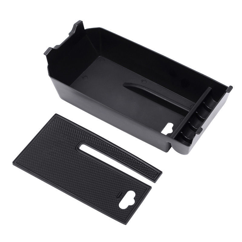 Black Console Organizer Armrest Compartment Storage Holder For Benz C GLC Class