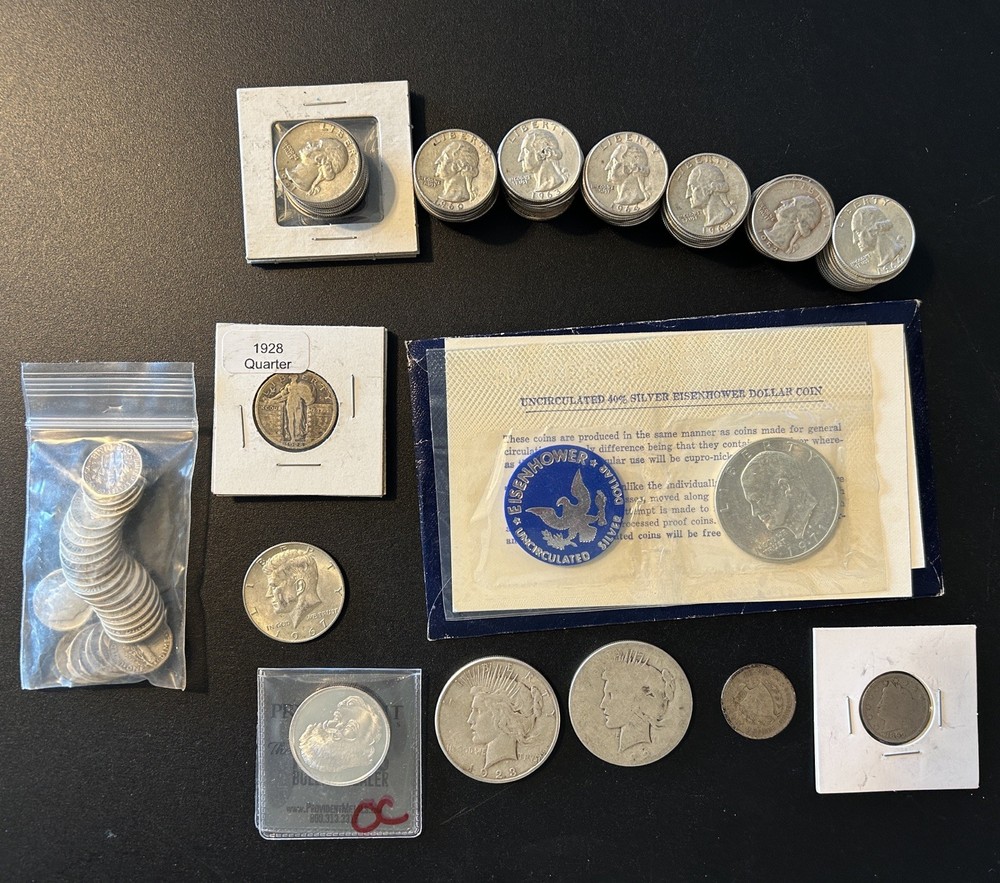 Junk silver & bullion 17 1/2 ozs