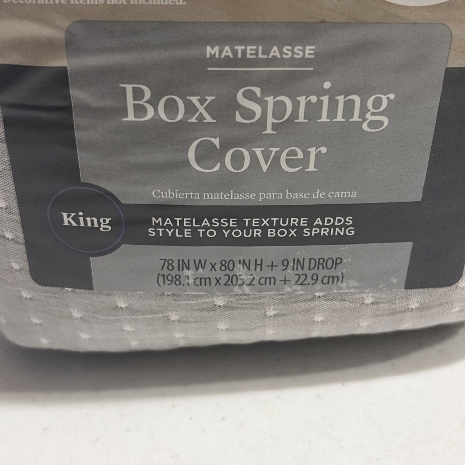 Better Homes & Gardens Box Spring Cover King Matelasse Reversible Cover