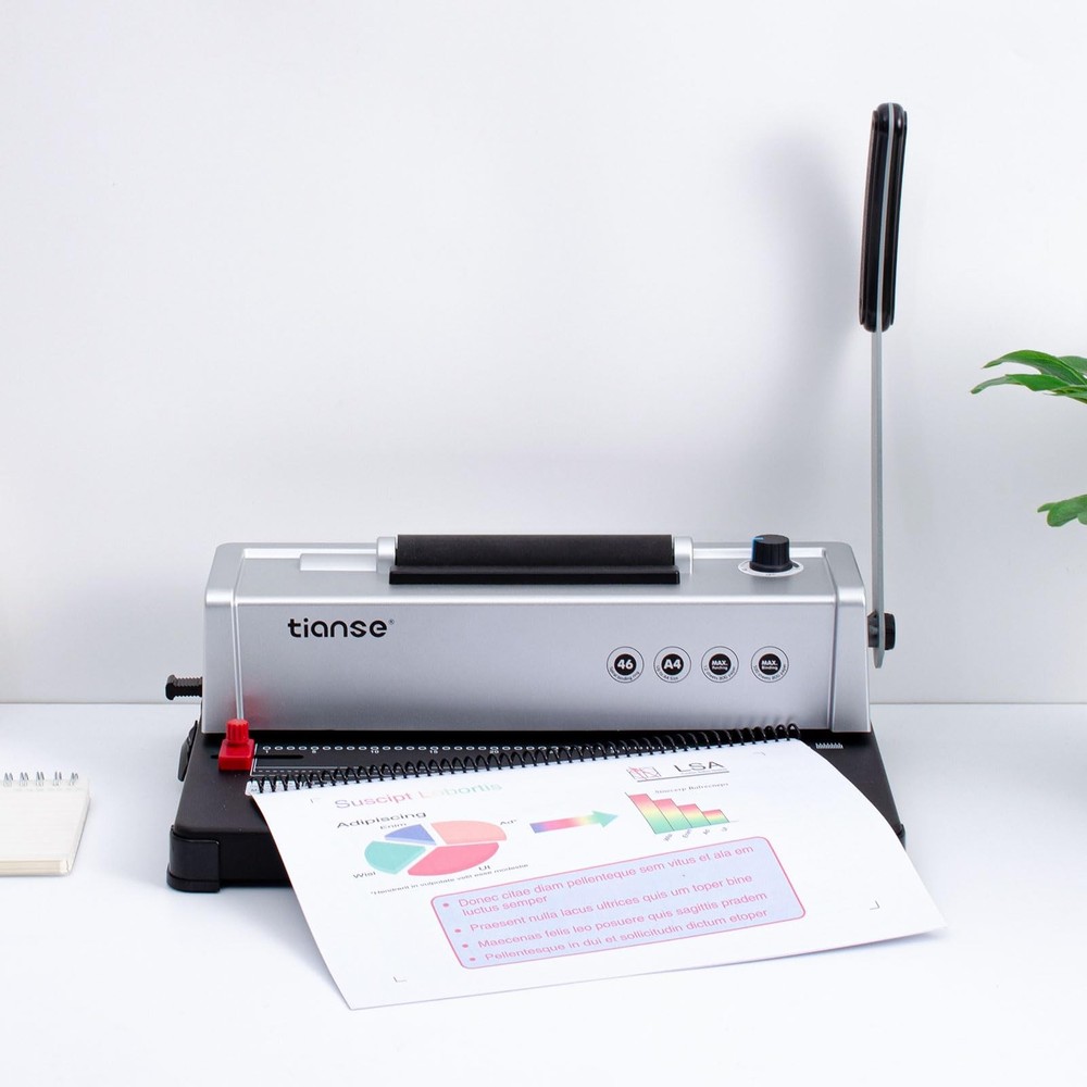 Binding Machine, Spiral Coil Binder Machine, Manual Book Maker Punch Binder w...