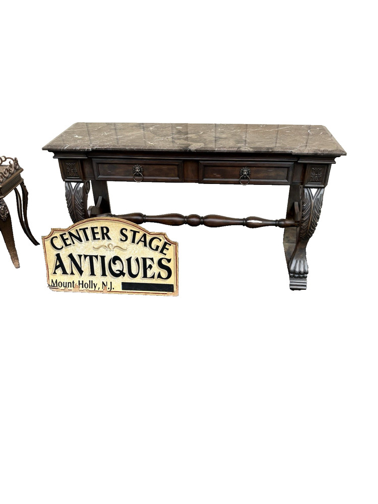 66746 Marble Top Console Table Hall Stand Sideboard Server