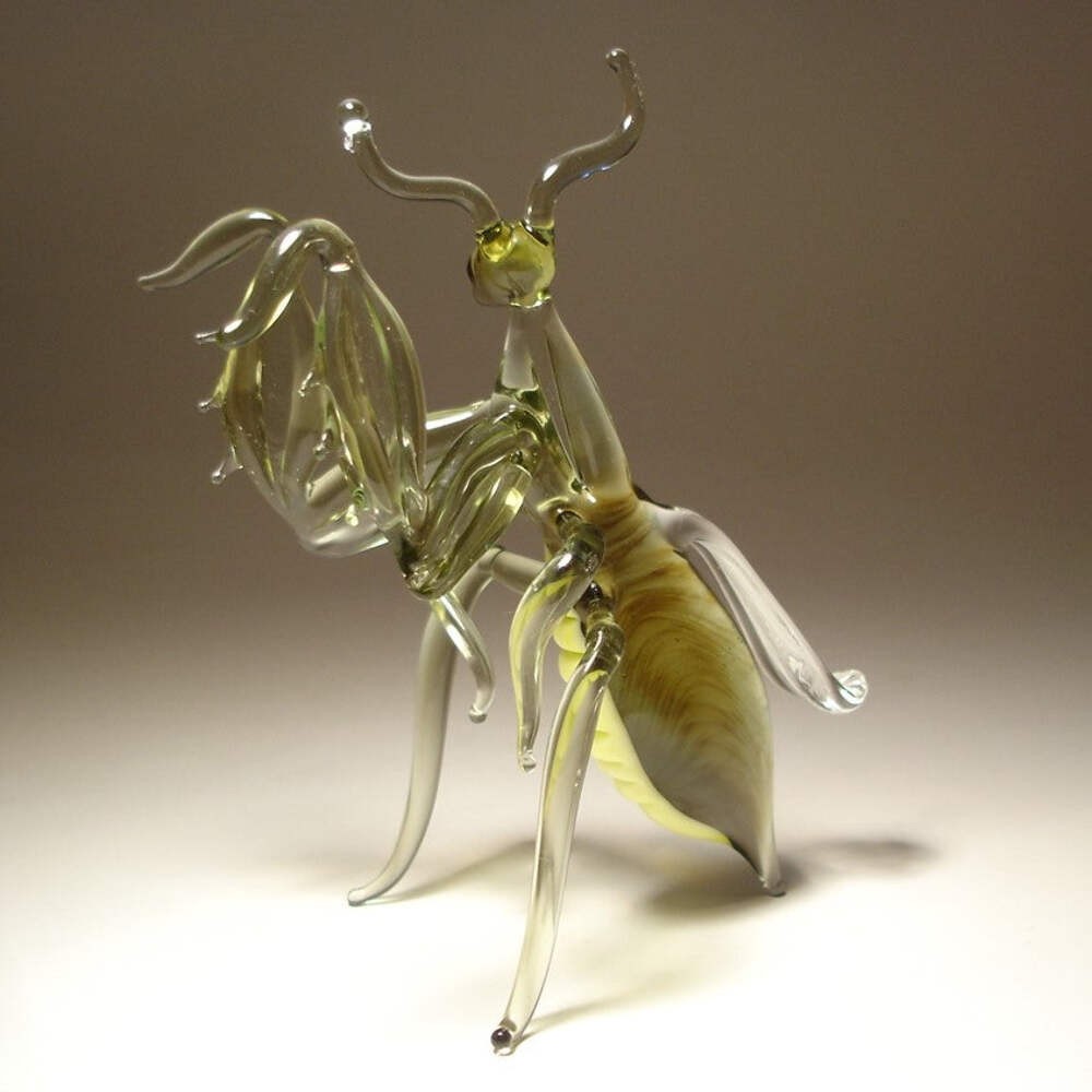 Glass Praying Mantis Figurine