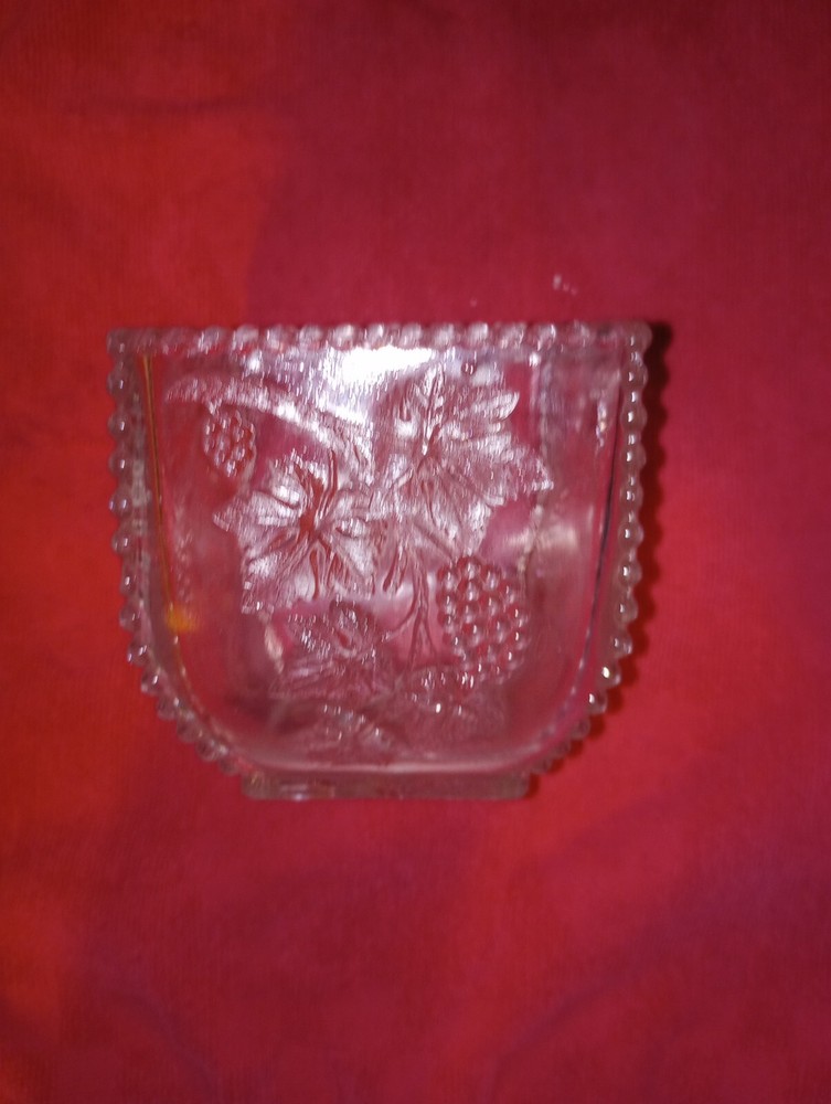 Antique EAPG Glass Grape Beaded Spooner