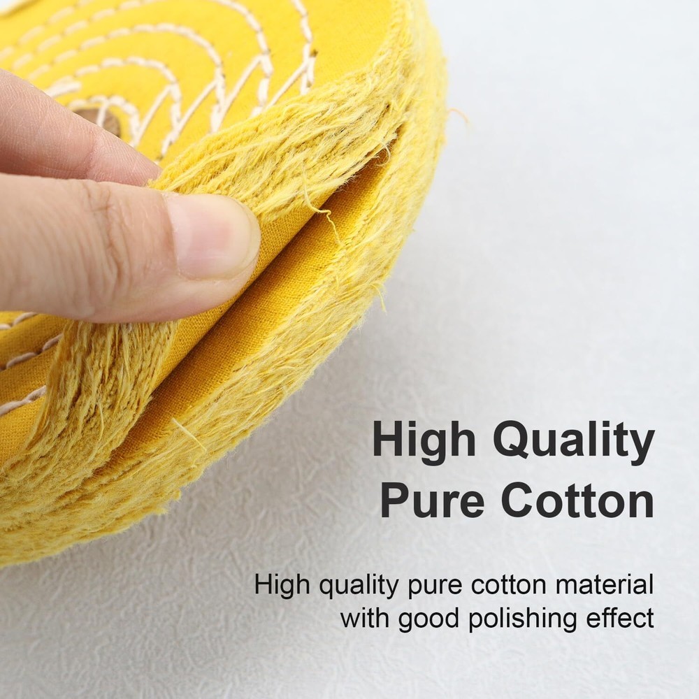Buffing Wheels for Bench Grinder - 6 Inch Buffing Wheel Fine Cotton