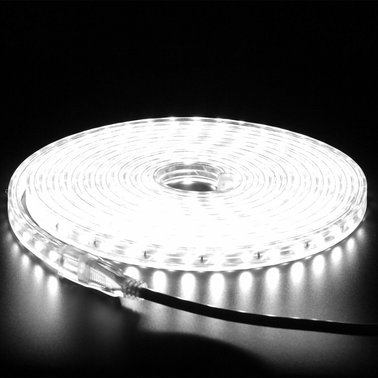 110V LED Strip Light SMD 5050 Flexible Tape Home Outdoor Lighting Rope + US Plug