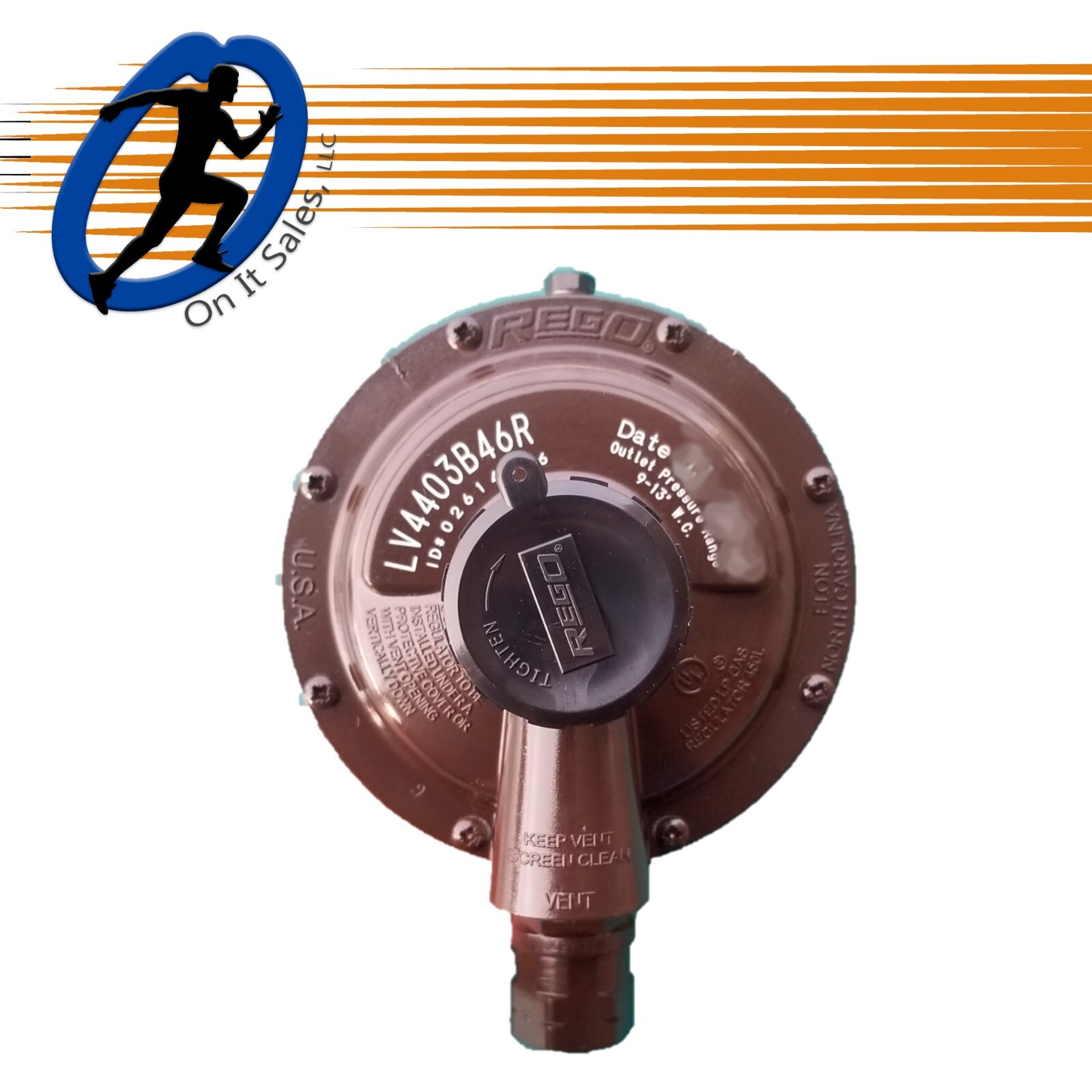 Rego Regulator LV4403B46R Low Pressure 2nd Stage 1/2" F.NPT x 3/4" F.NPT