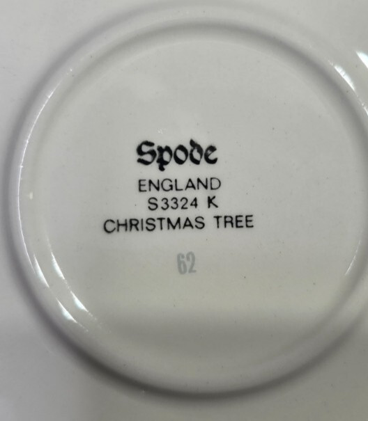 Spode Christmas Tree Replacement Saucers Set of 2