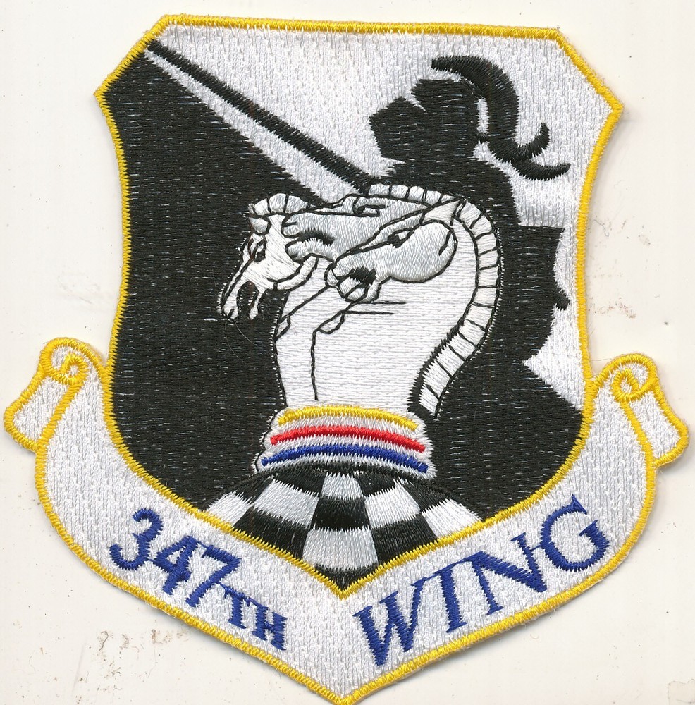 347th Wing US Air Force USAF patch large color pre 2001