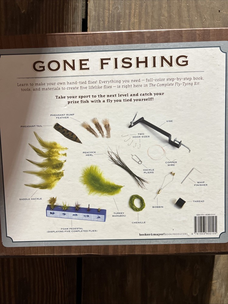 Becker&Mayer! The Complete Fly-Tying Kit NOS with Book