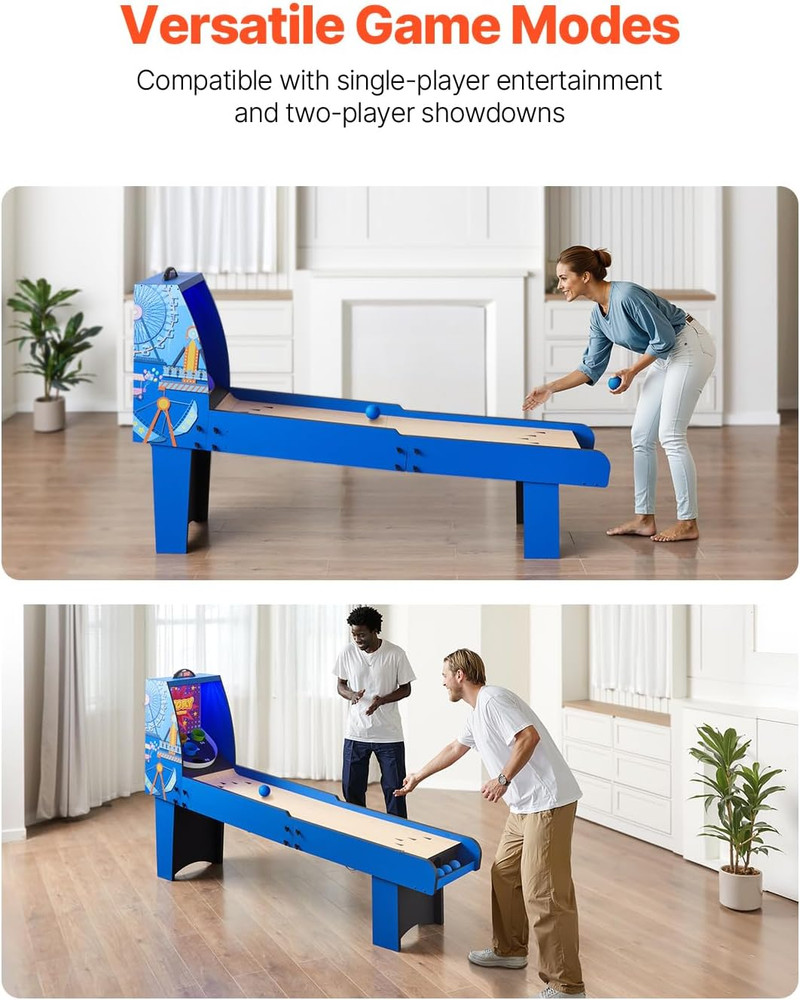 Roll and Score Classic Arcade Gametable, Sky Ball Table Machine, LED Electronics
