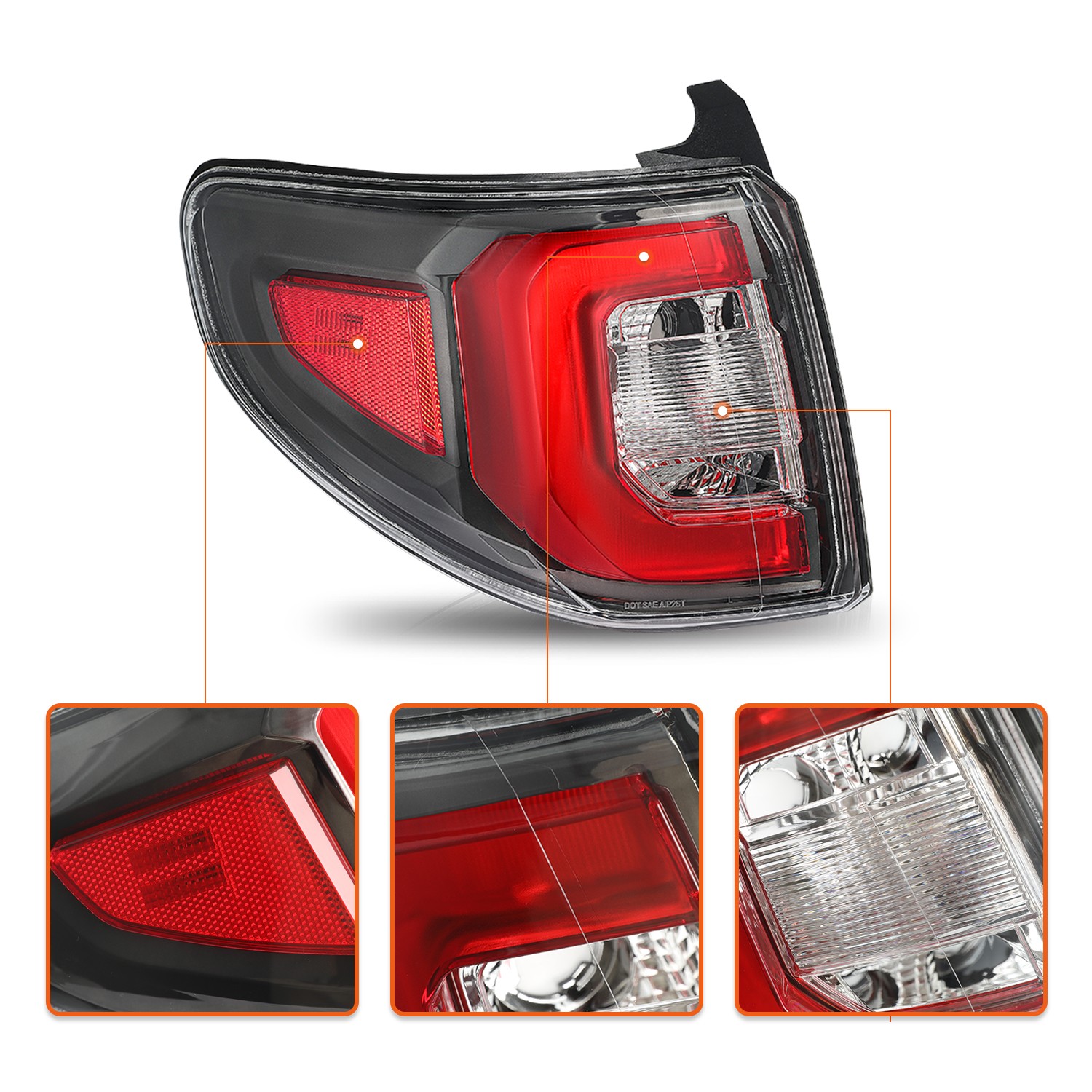 For 2013-2016 GMC Acadia LED Tail Lights Taillamp Brake Lamp Driver Left Side