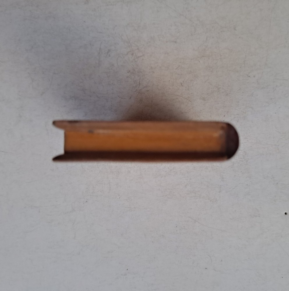 Antique Sewing Darning Tool Needle Case  German Polish Treen Transfer Ware