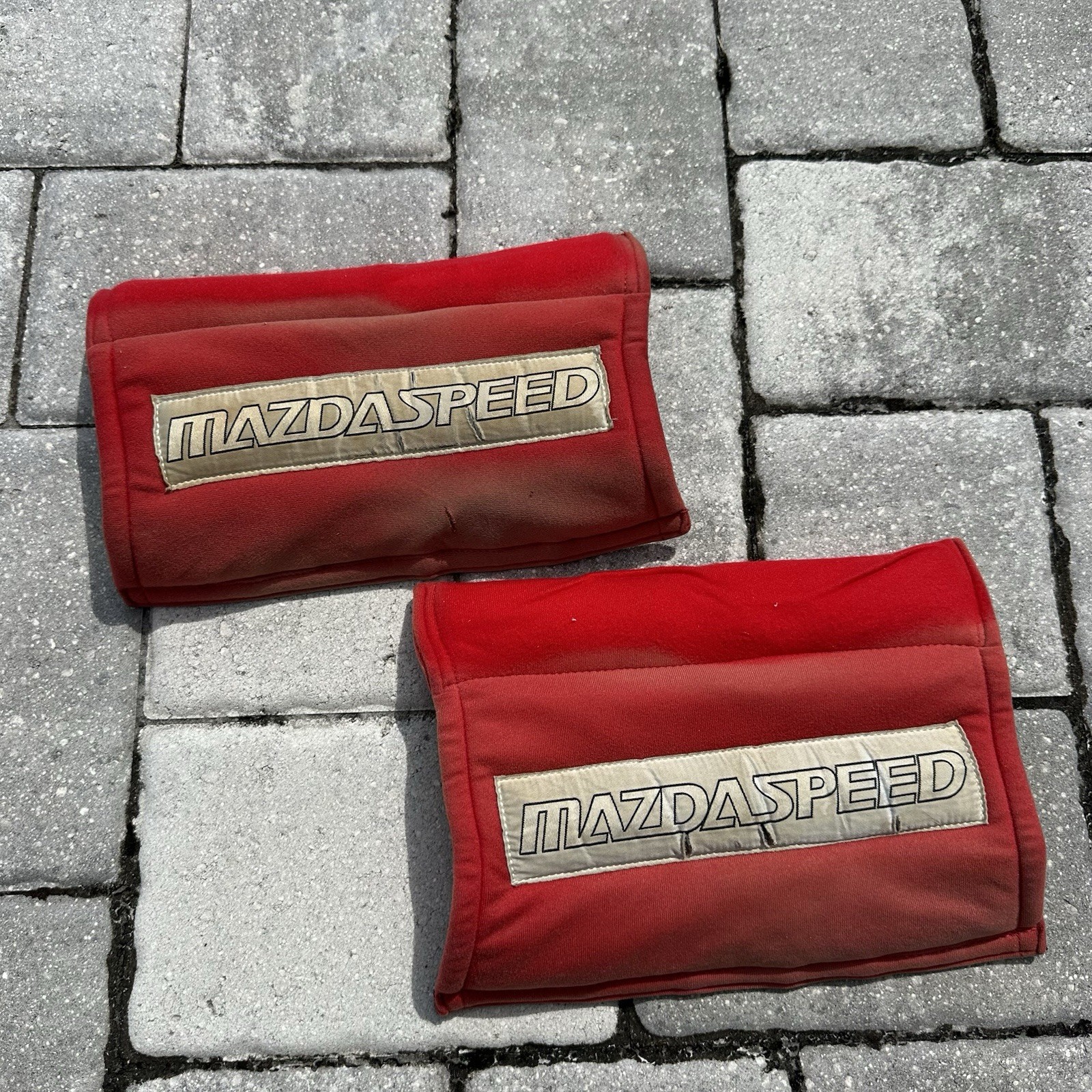 MAZDASPEED 90s RED SEAT BELT PADS RARE RX7 FD3S FC3S RE AMEMIYA FEED 13B COSMO