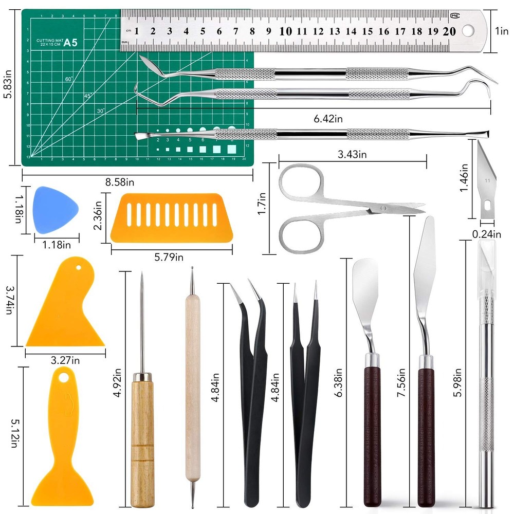 28 PCS Precision Craft Tools Set Vinyl Weeding Tools Kit for Weeding Vinyl, D...