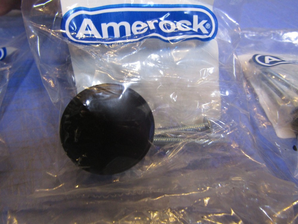 6 – AMEROCK CABINET KNOBS FLAT BLACK BP 53012-FB. NEW in Package