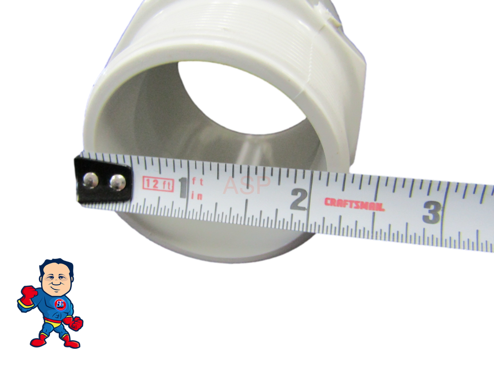 Adapter Fitting, 2" Slip x 2" Male Pipe Thread Pool Pump Fitting