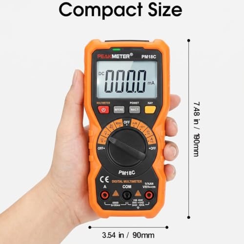 PM18C High Performance Digital Multimeter with AC/DC Voltage, Current